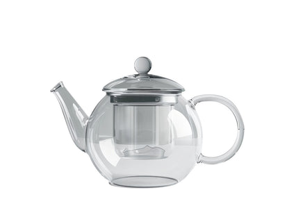 ELML Heat-Resistant Borosilicate Glass Teapot with Removable Glass Infuser and Lid