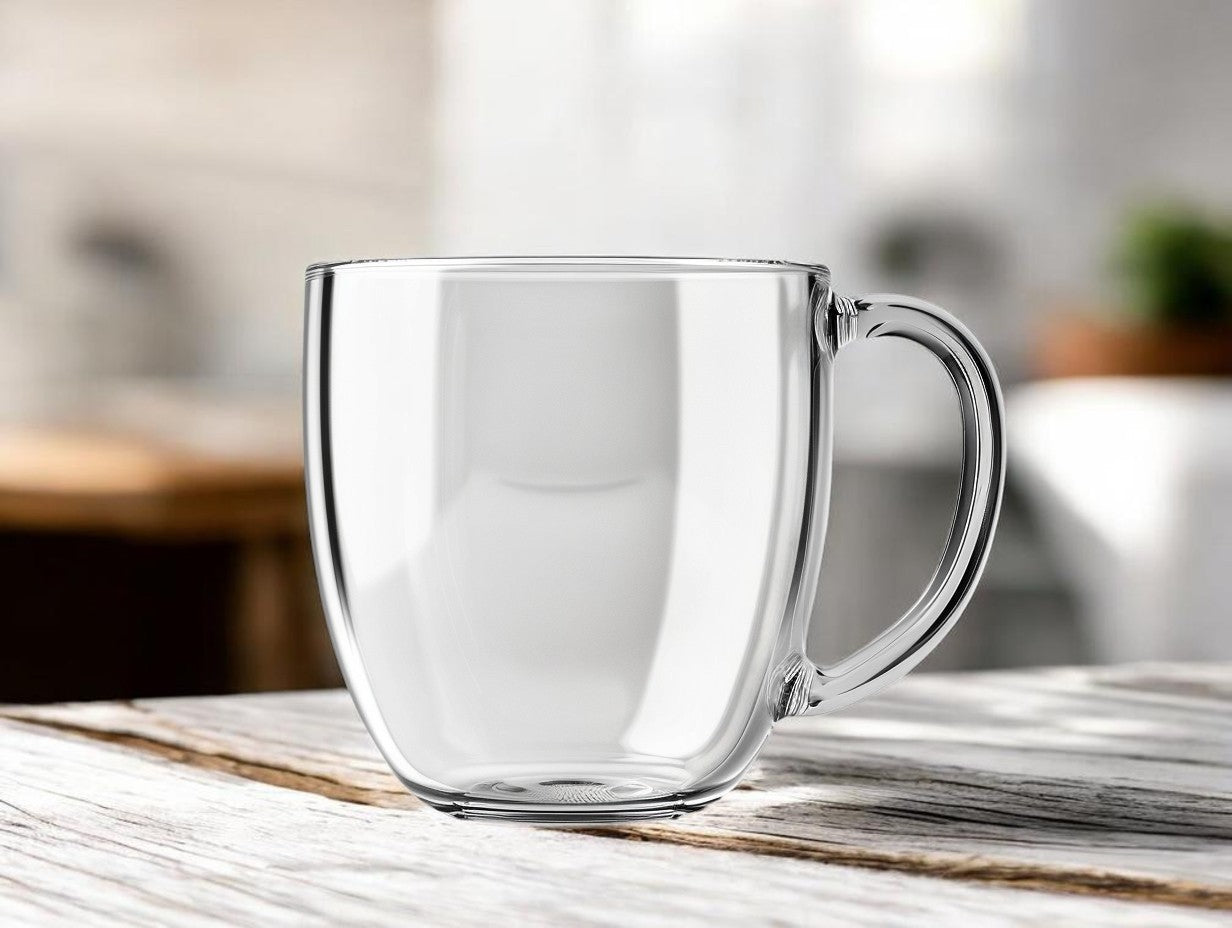 ELML Double-Walled Insulated Borosilicate Glass Coffee Mug for Espresso and Latte
