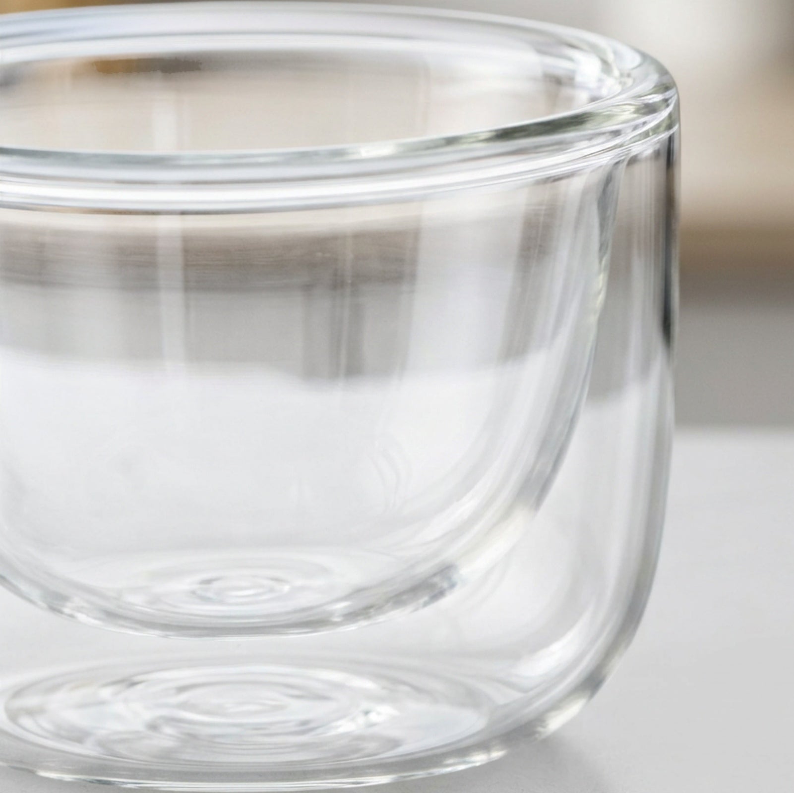 Elml Aperture Double-Wall Borosilicate Espresso Glasses 3.4 oz Set of 2 - Detail view