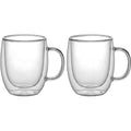 Elml Loopcrest Double-Wall Borosilicate Tea Mugs with Handles 9 oz Set of 2 - Product view